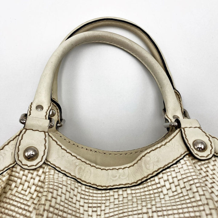 GUCCI グッチ 
 スーキー 211944 ショルダーバッグ 
ストロー/レザー  アイボリー