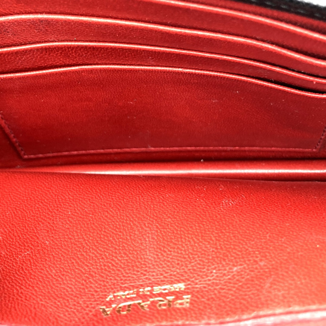 PRADA プラダ 
 ショルダーバッグ 
レザー ブラック