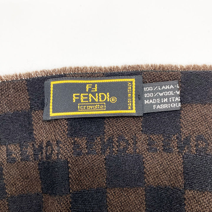 FENDI フェンディ 
 マフラー 
ウール ブラウン