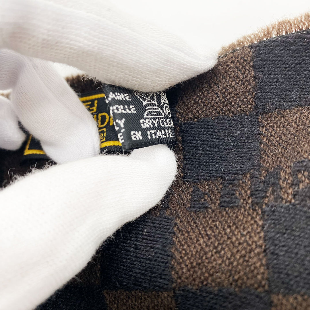 FENDI フェンディ 
 マフラー 
ウール ブラウン