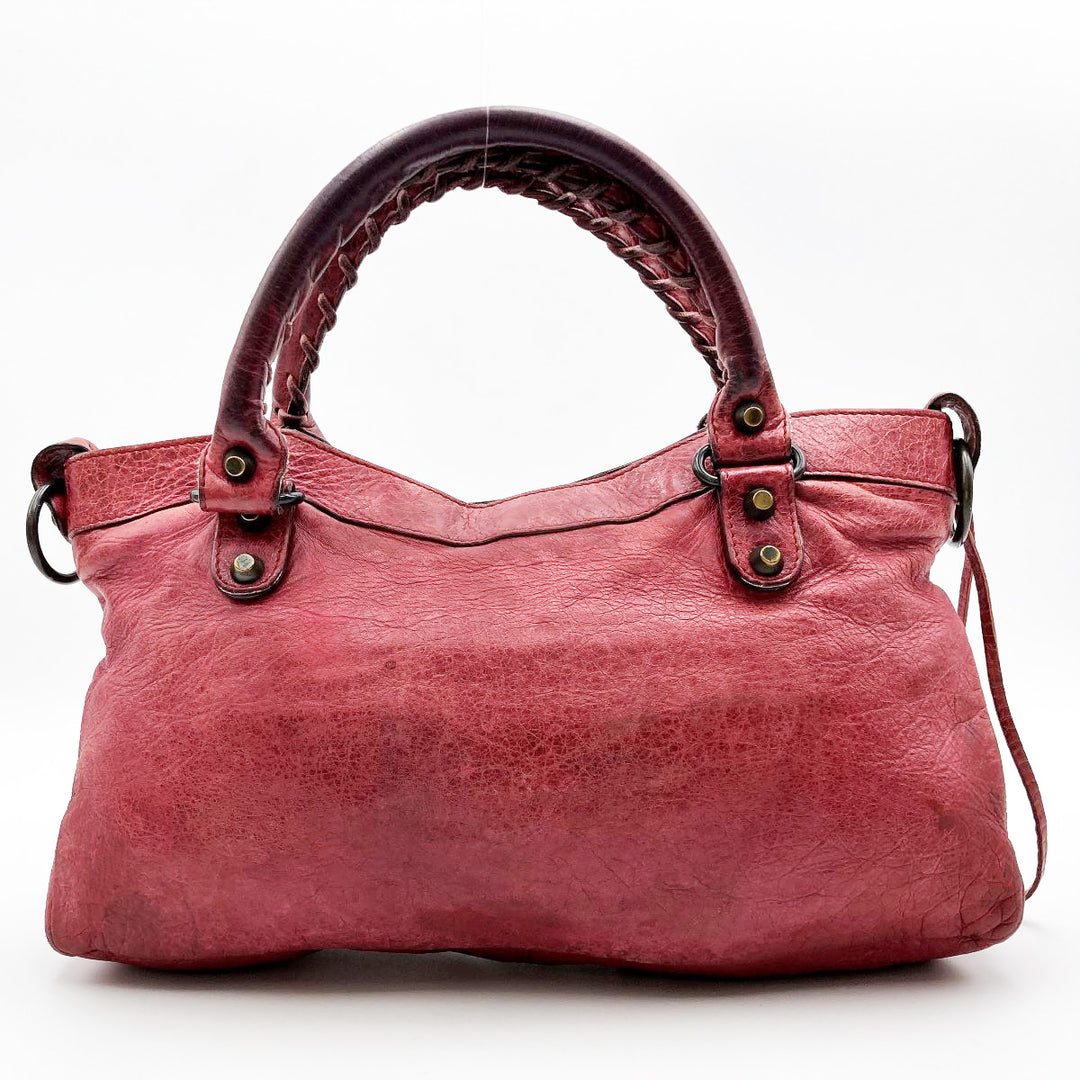 BALENCIAGA バレンシアガ 
 ハンドバッグ 
レザー レッド