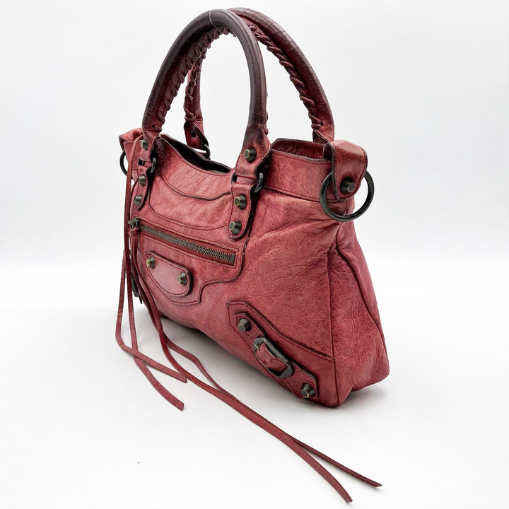 BALENCIAGA バレンシアガ 
 ハンドバッグ 
レザー レッド