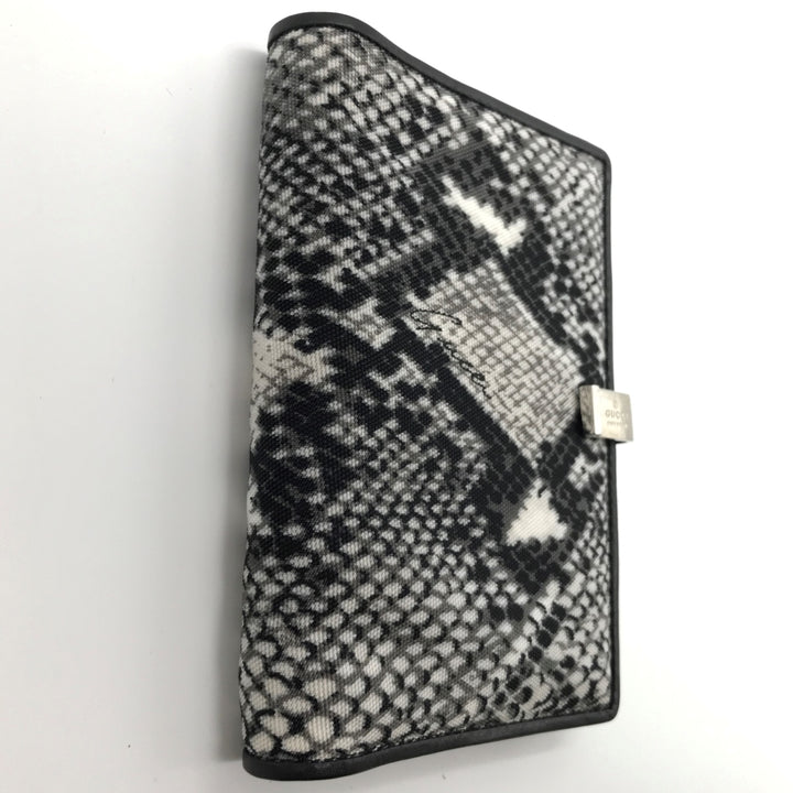 GUCCI グッチ 
 081・8252・9923 手帳カバー 
キャンバス/レザー  ブラック