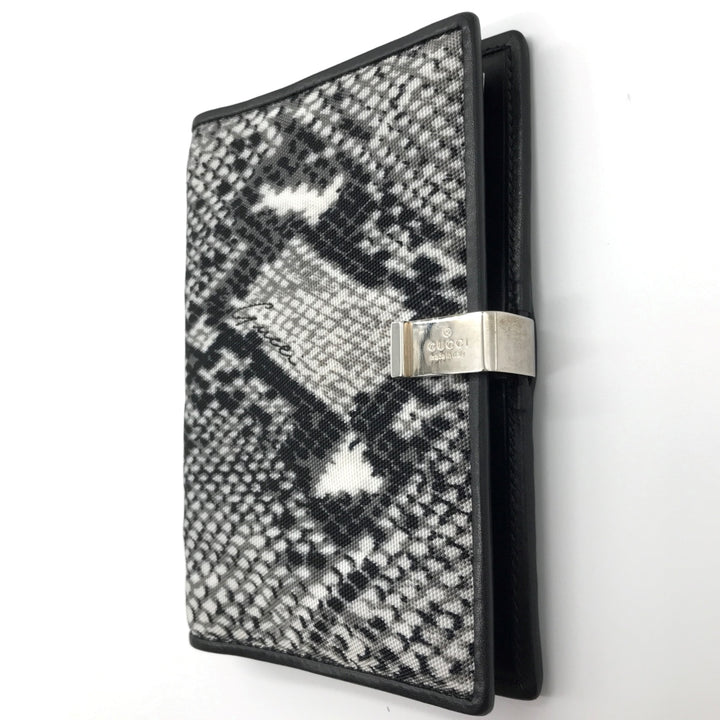 GUCCI グッチ 
 081・8252・9923 手帳カバー 
キャンバス/レザー  ブラック
