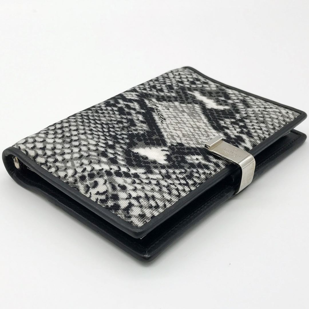 GUCCI グッチ 
 081・8252・9923 手帳カバー 
キャンバス/レザー  ブラック