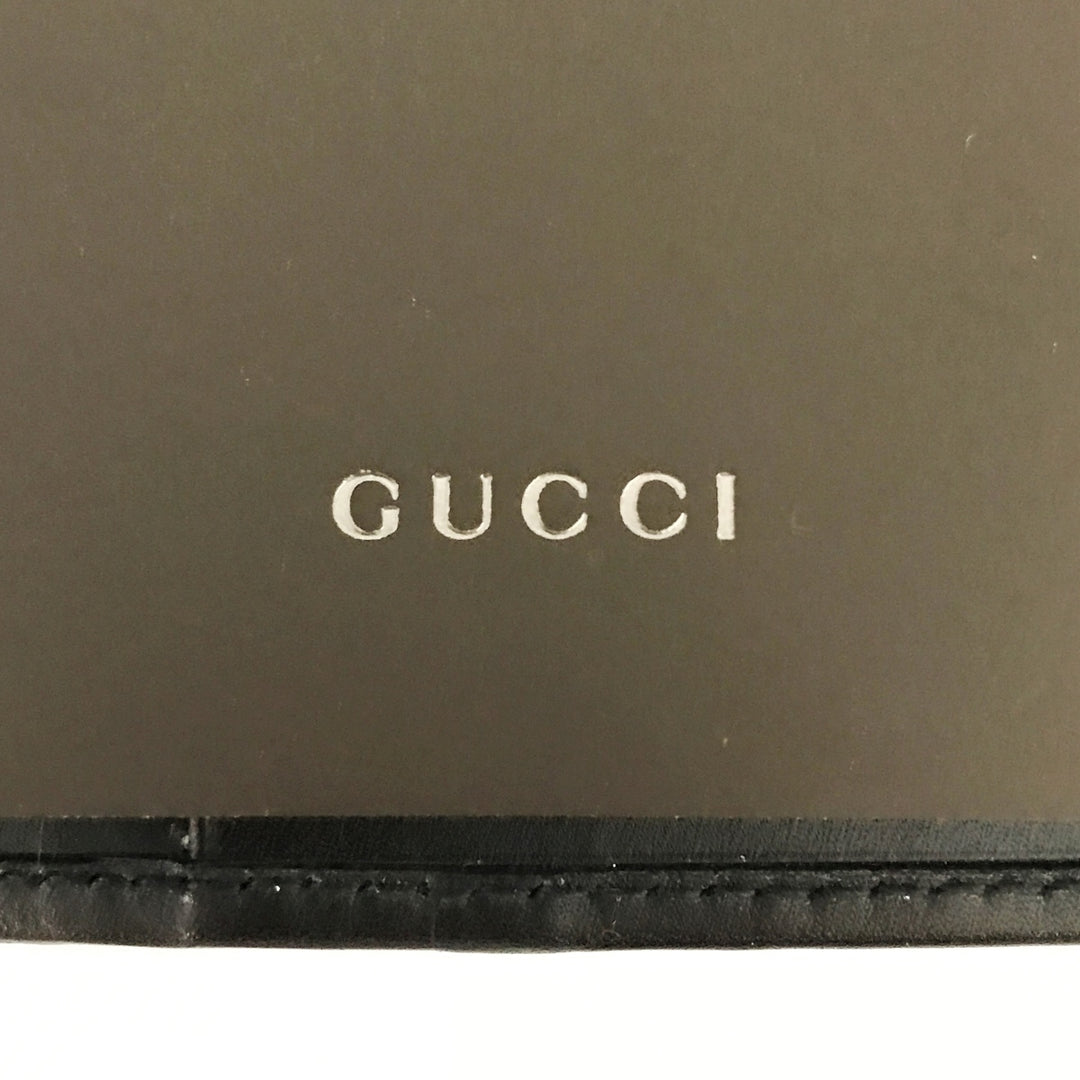 GUCCI グッチ 
 081・8252・9923 手帳カバー 
キャンバス/レザー  ブラック