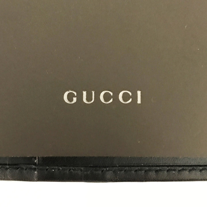 GUCCI グッチ 
 081・8252・9923 手帳カバー 
キャンバス/レザー  ブラック