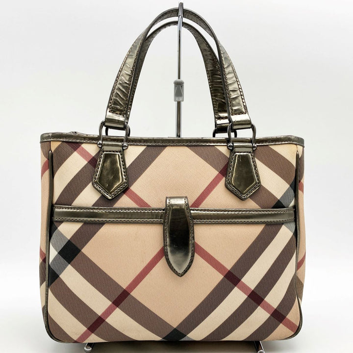 BURBERRY バーバリー 
 トートバッグ 
PVC ベージュ