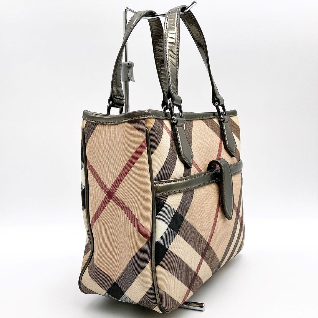 BURBERRY バーバリー 
 トートバッグ 
PVC ベージュ