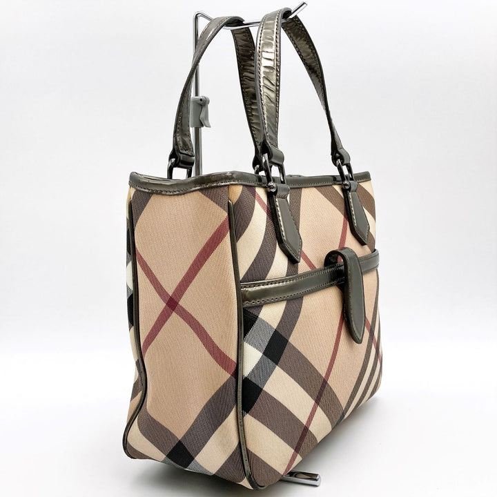 BURBERRY バーバリー 
 トートバッグ 
PVC ベージュ