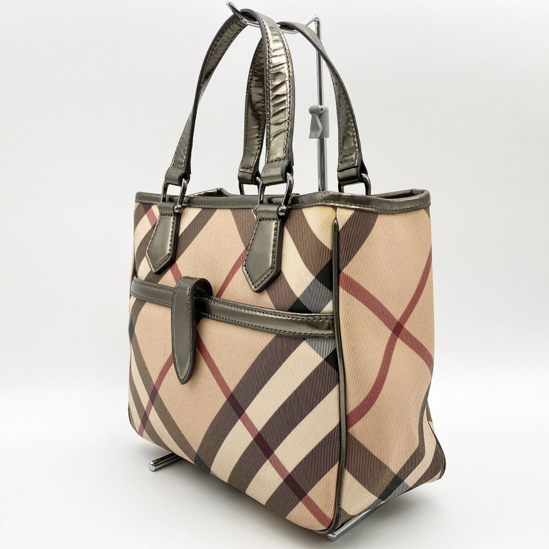 BURBERRY バーバリー 
 トートバッグ 
PVC ベージュ