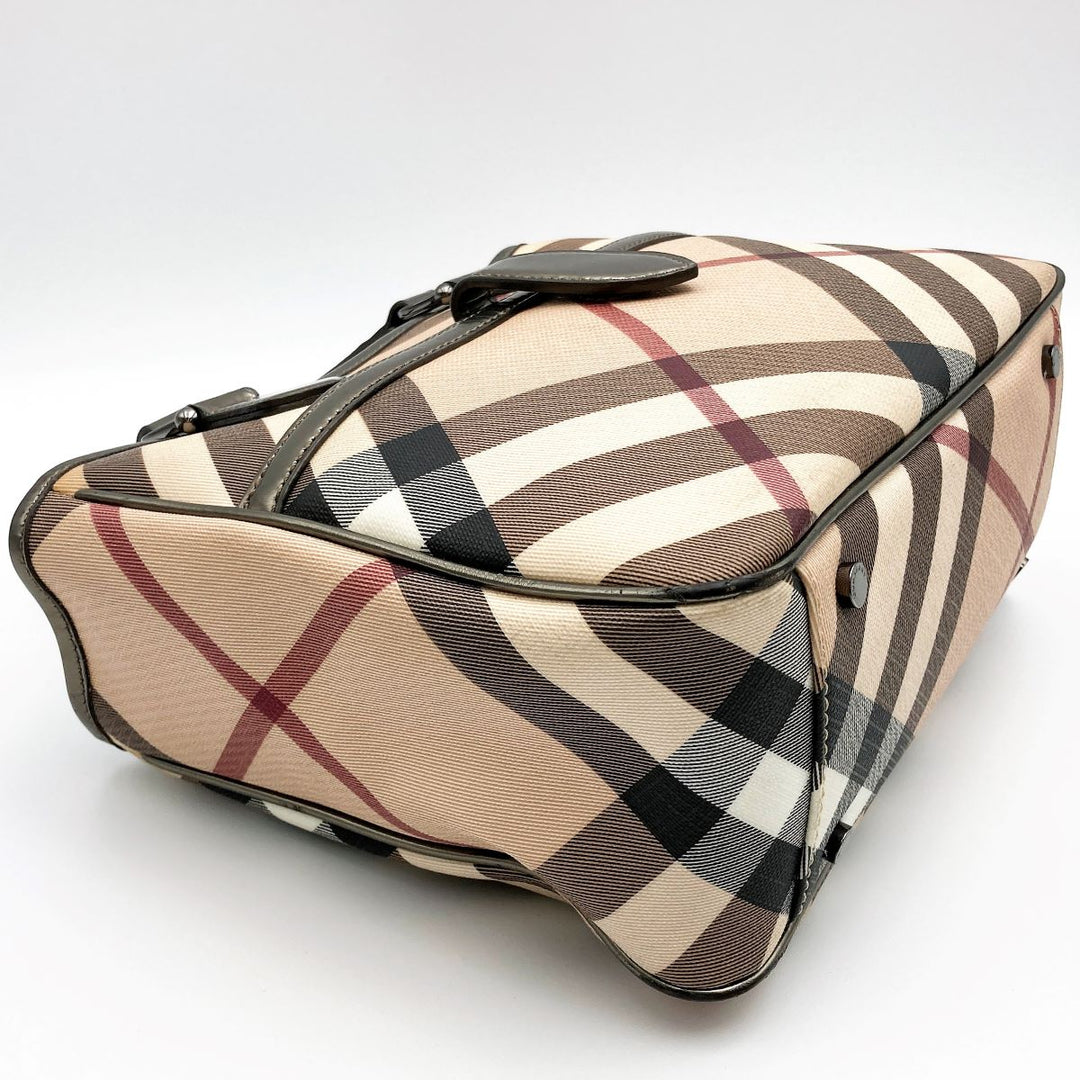 BURBERRY バーバリー 
 トートバッグ 
PVC ベージュ