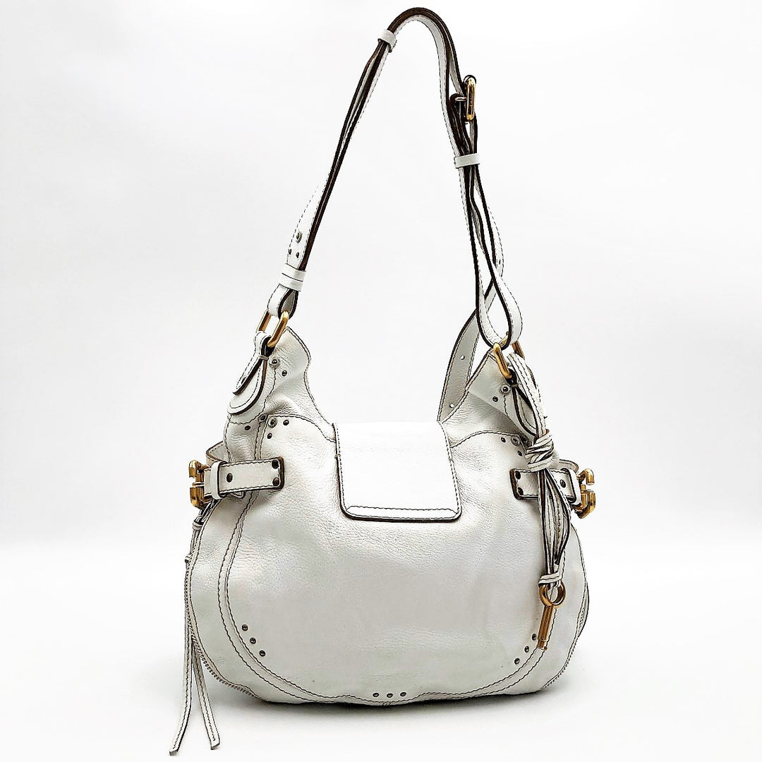 Chloe クロエ 
 パディントン ショルダーバッグ 
レザー ホワイト