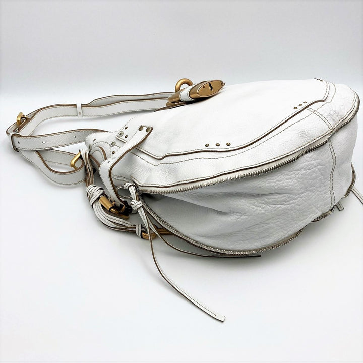 Chloe クロエ 
 パディントン ショルダーバッグ 
レザー ホワイト
