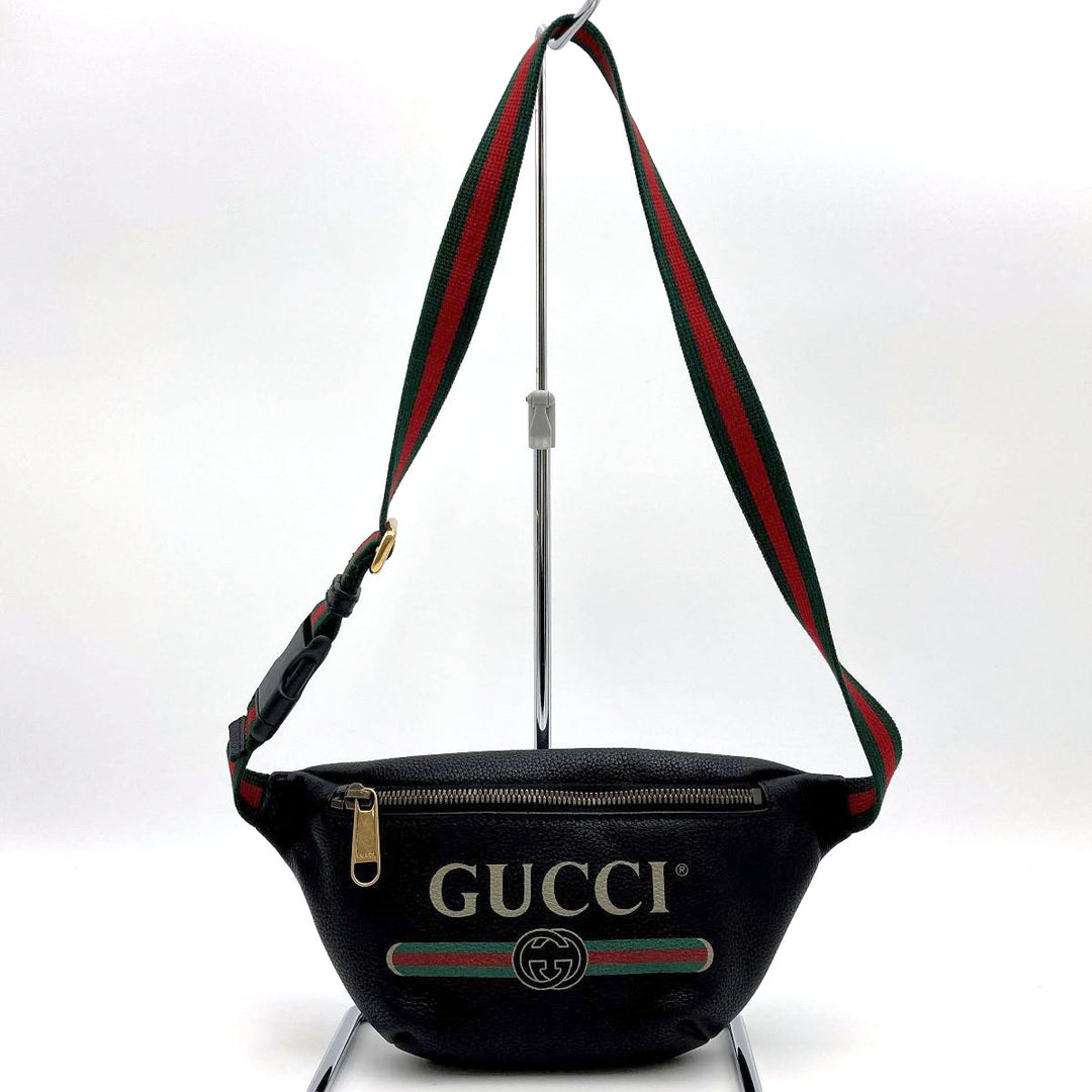 GUCCI グッチ 
 527792 ウエストバッグ 
レザー ブラック