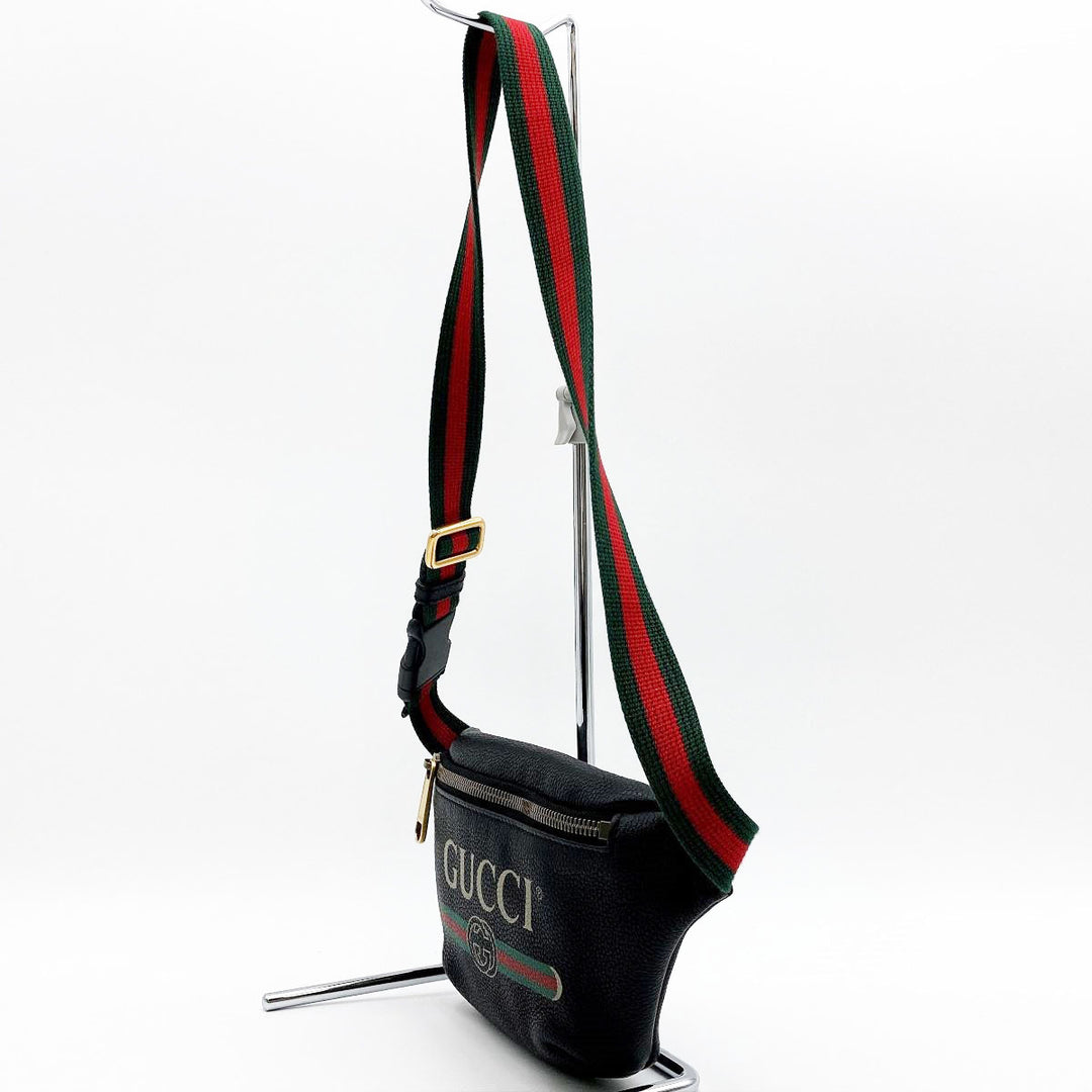 GUCCI グッチ 
 527792 ウエストバッグ 
レザー ブラック