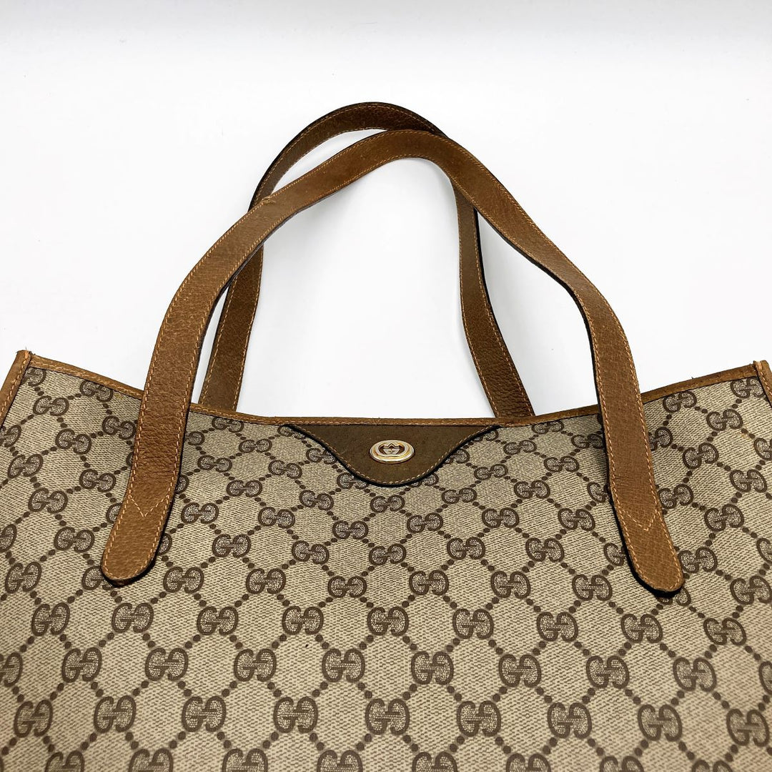 GUCCI グッチ 
 92・02・998 トートバッグ 
GGスプリームキャンバス/レザー  ベージュ