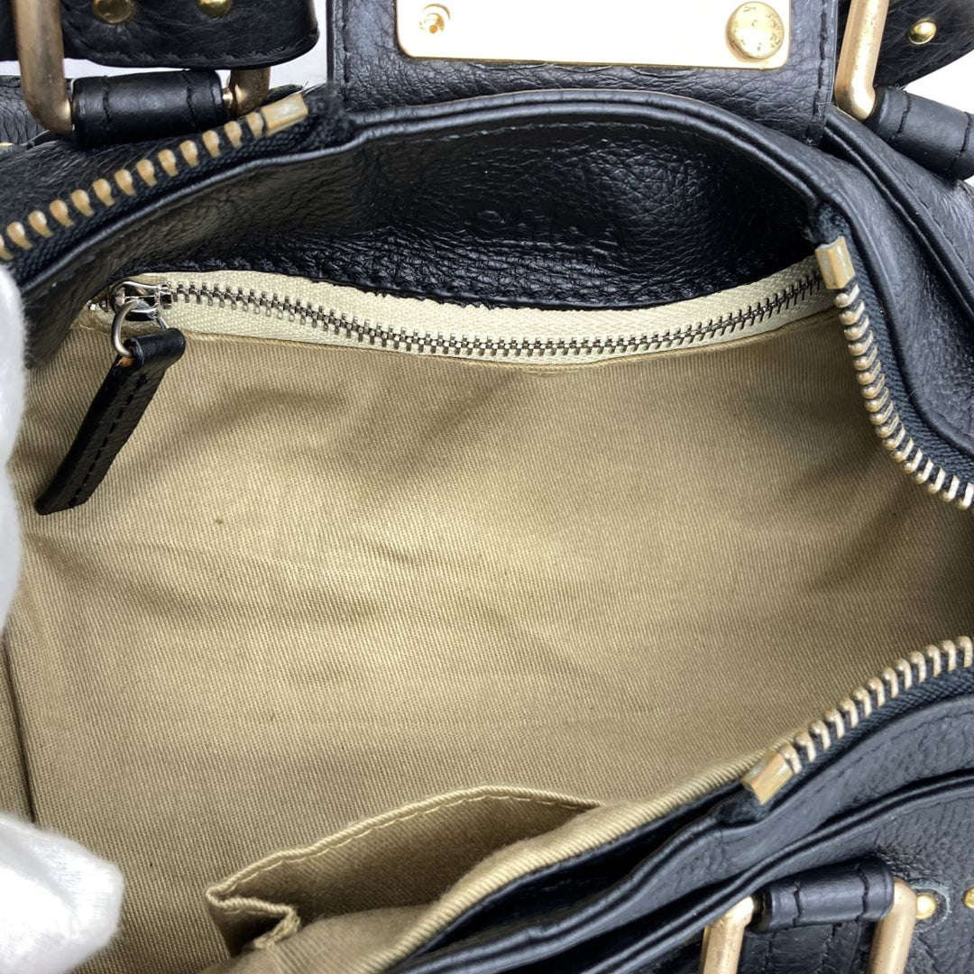 Chloe クロエ 
 パディントン 03 05 53 ショルダーバッグ 
レザー ブラック