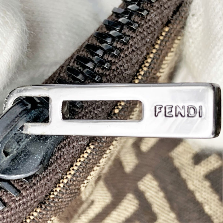 FENDI フェンディ 
 ポーチ 
キャンバス/レザー  ブラウン