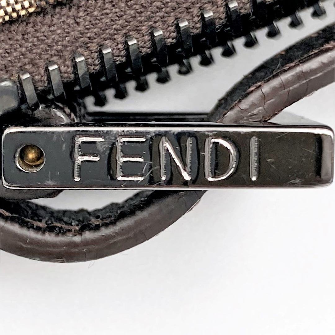 FENDI フェンディ 
 ポーチ 
キャンバス/レザー  ブラウン