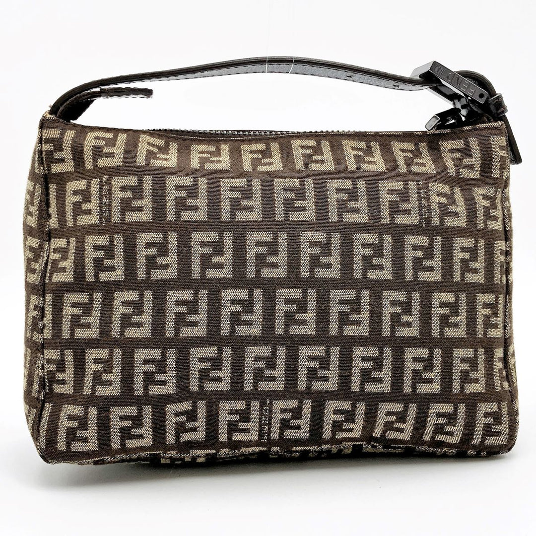 FENDI フェンディ 
 ポーチ 
キャンバス/レザー  ブラウン