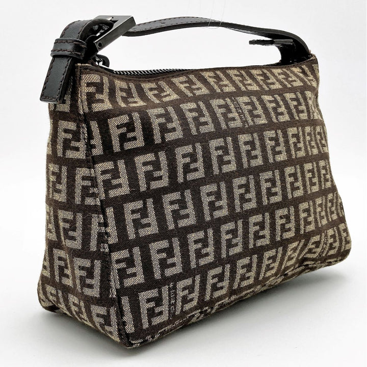 FENDI フェンディ 
 ポーチ 
キャンバス/レザー  ブラウン