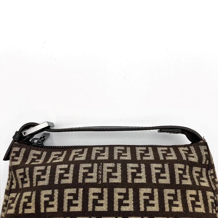 FENDI フェンディ 
 ポーチ 
キャンバス/レザー  ブラウン