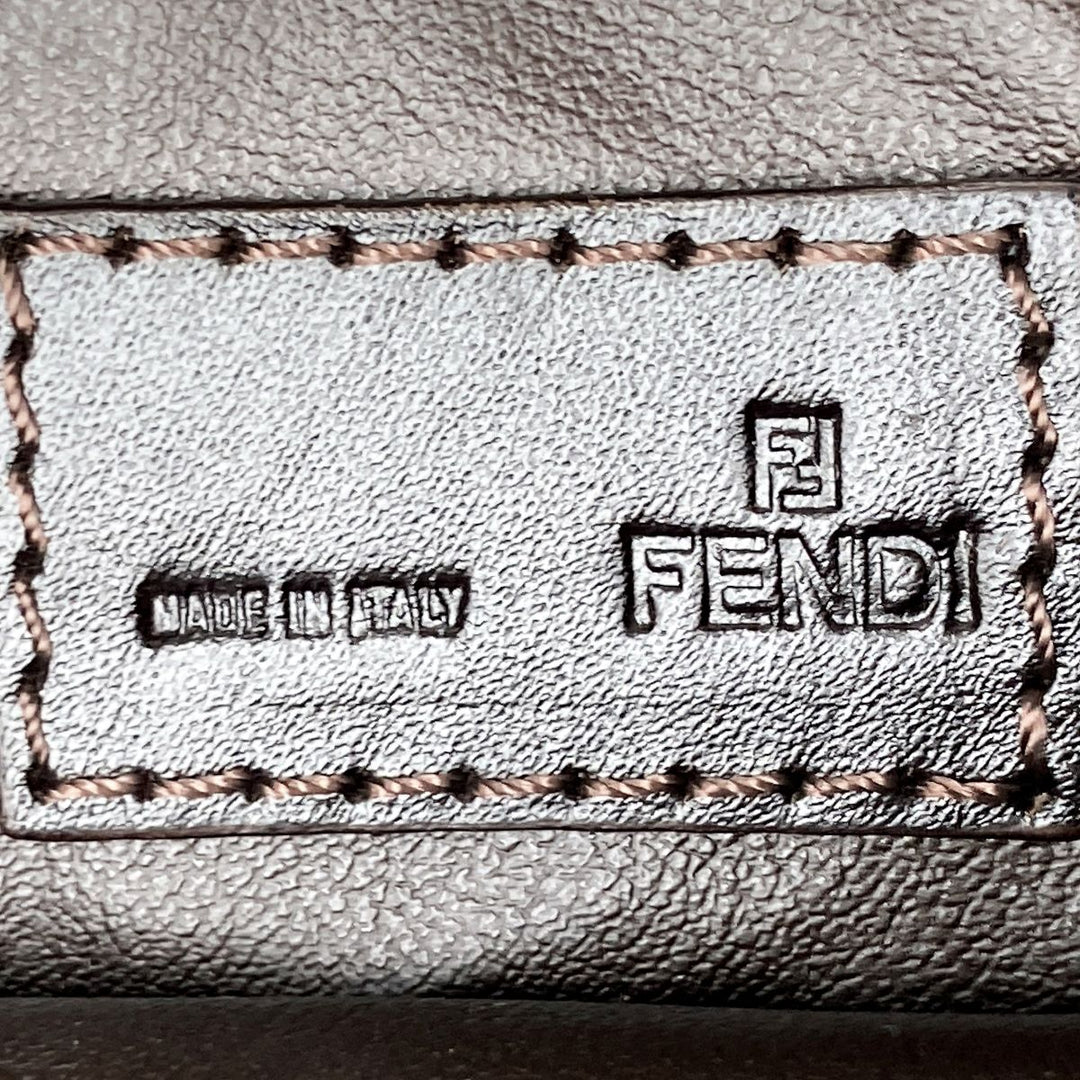 FENDI フェンディ 
 ポーチ 
キャンバス/レザー  ブラウン