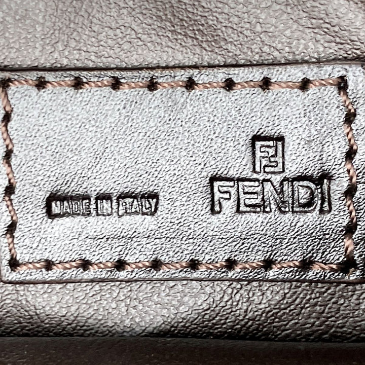 FENDI フェンディ 
 ポーチ 
キャンバス/レザー  ブラウン