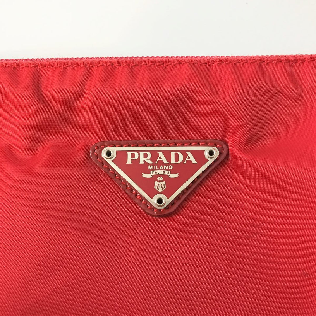 PRADA プラダ 
 ポーチ 
ナイロン レッド