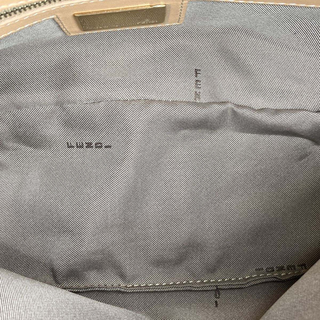 FENDI フェンディ 
 マンマバケット ショルダーバッグ 
ナイロン/レザー  ベージュ