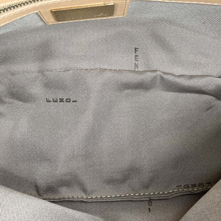 FENDI フェンディ 
 マンマバケット ショルダーバッグ 
ナイロン/レザー  ベージュ