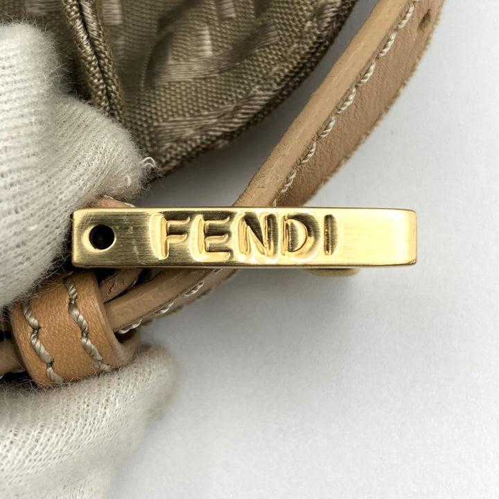 FENDI フェンディ 
 マンマバケット ショルダーバッグ 
ナイロン/レザー  ベージュ