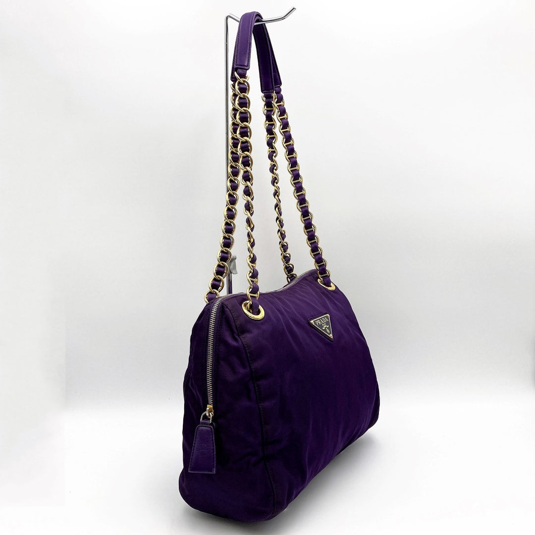 PRADA プラダ 
 ショルダーバッグ 
ナイロン パープル