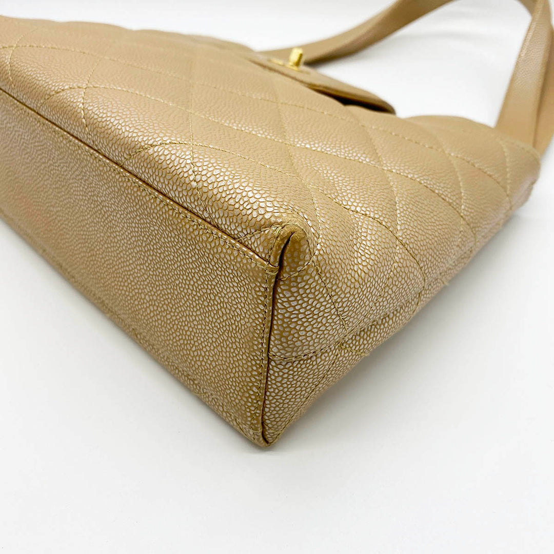 CHANEL シャネル 
 ショルダーバッグ 
レザー ベージュ