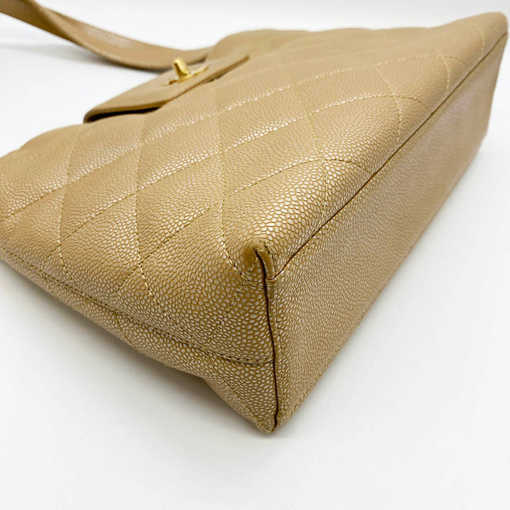 CHANEL シャネル 
 ショルダーバッグ 
レザー ベージュ