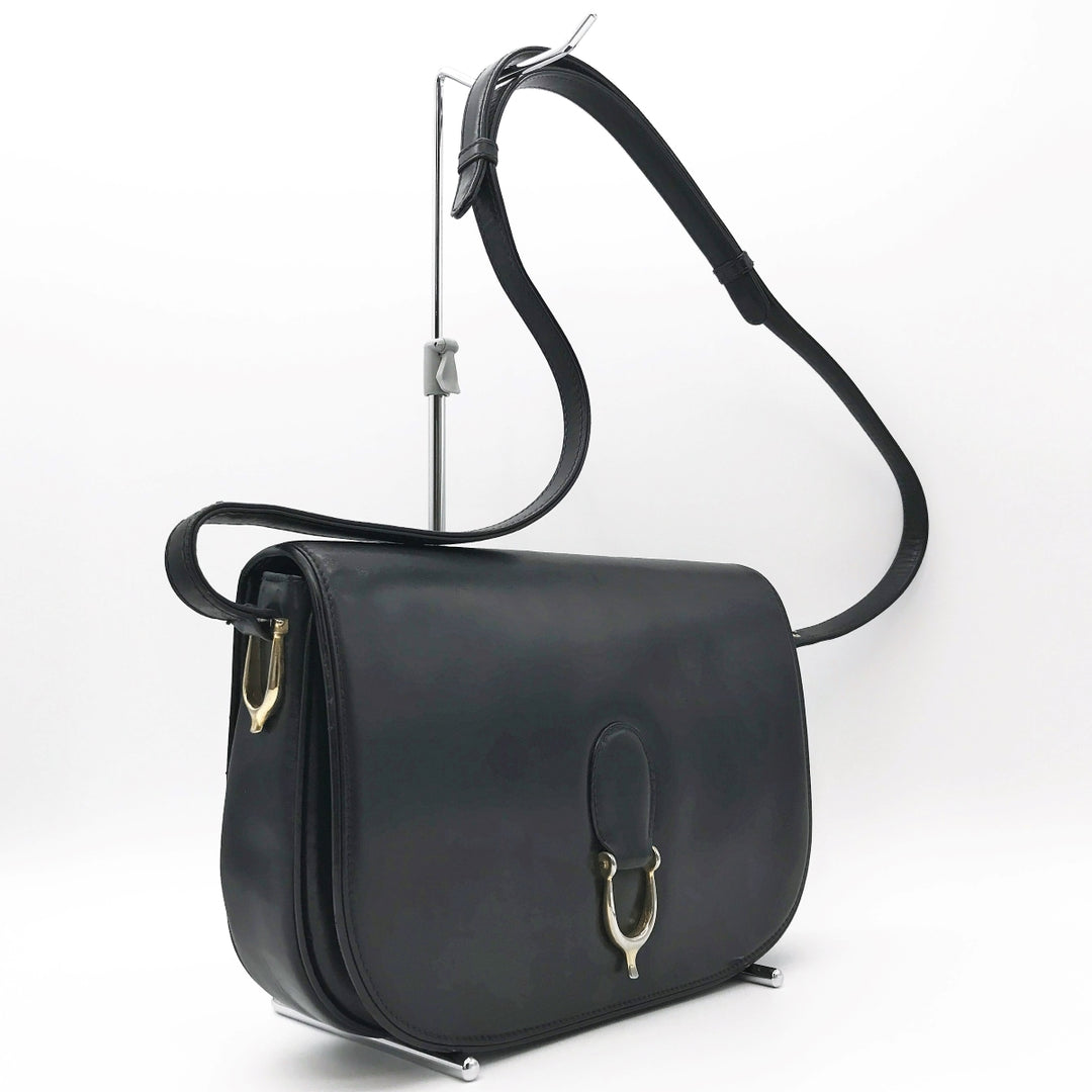 GUCCI グッチ 
 ショルダーバッグ 
レザー ブラック