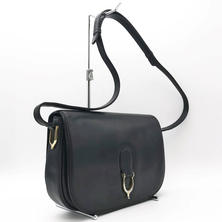 GUCCI グッチ 
 ショルダーバッグ 
レザー ブラック
