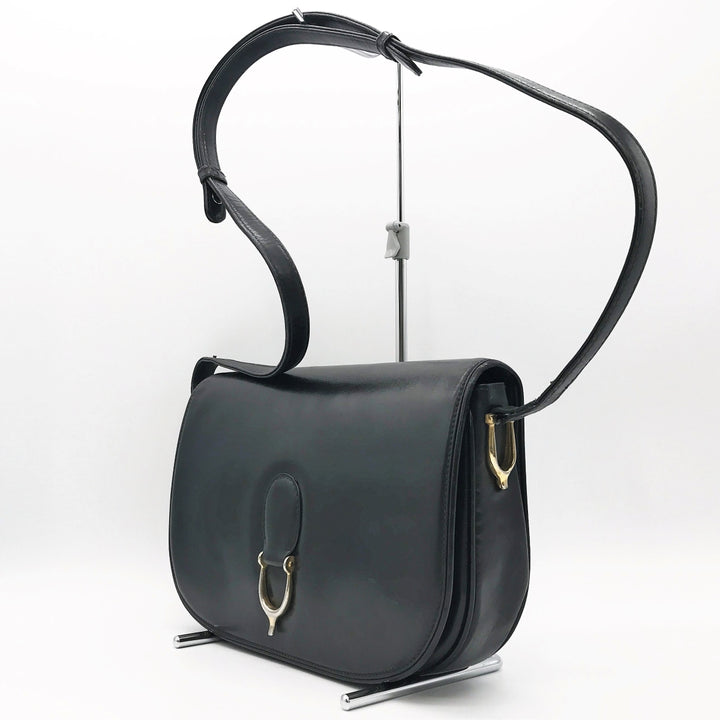 GUCCI グッチ 
 ショルダーバッグ 
レザー ブラック