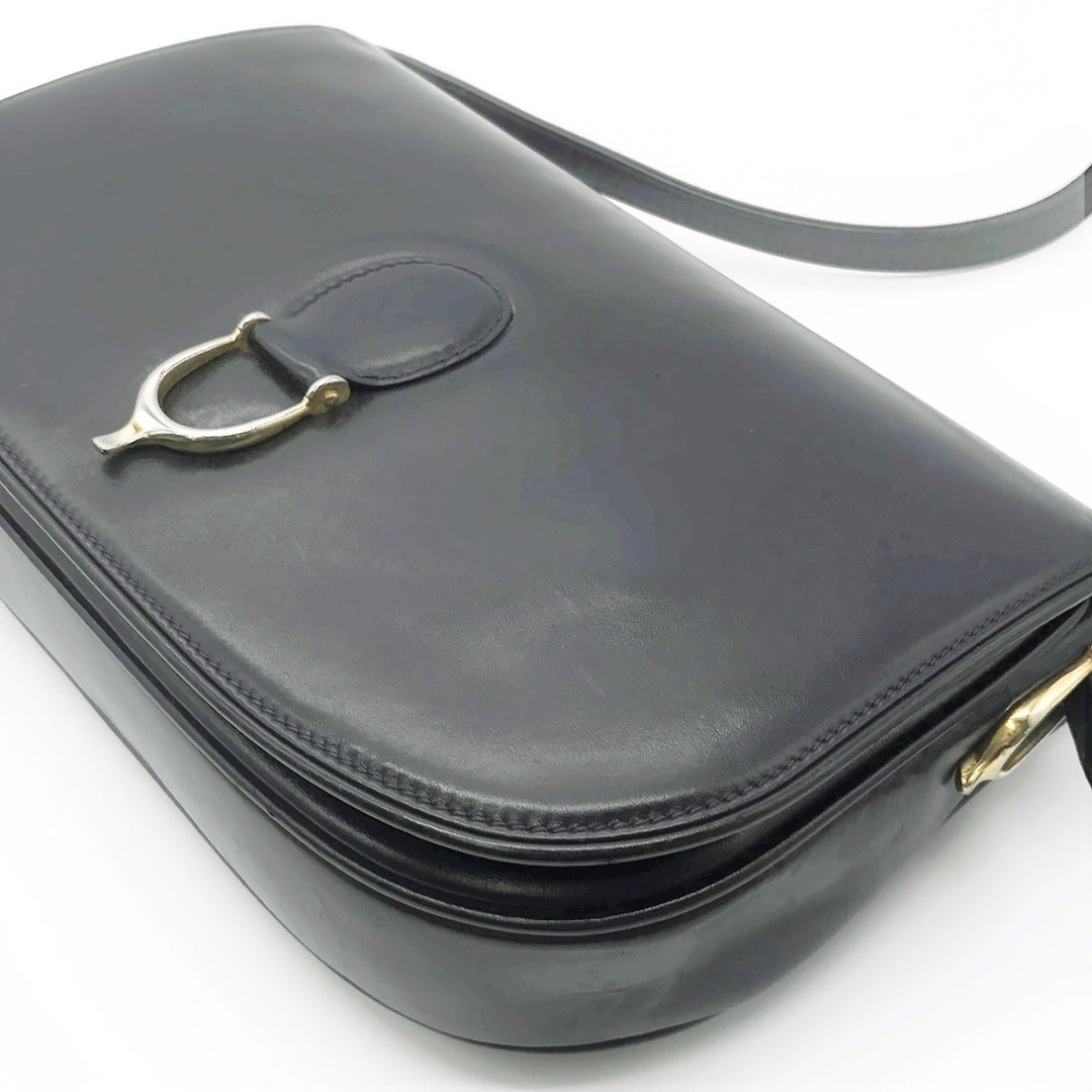 GUCCI グッチ 
 ショルダーバッグ 
レザー ブラック