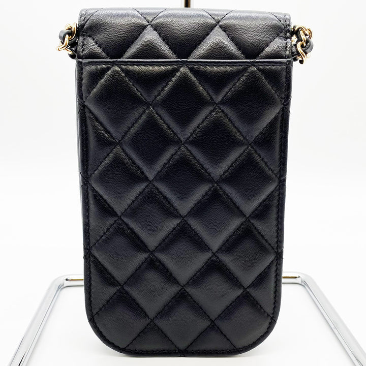 CHANEL シャネル 
 ショルダーバッグ 
ラムスキン ブラック
