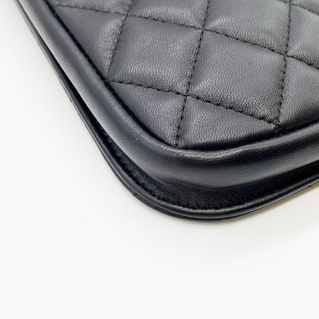 CHANEL シャネル 
 ショルダーバッグ 
ラムスキン ブラック