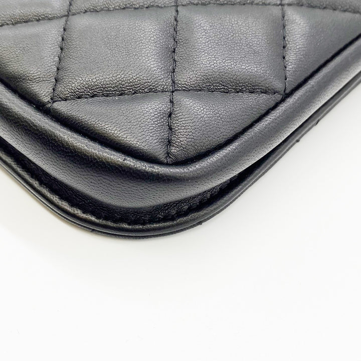 CHANEL シャネル 
 ショルダーバッグ 
ラムスキン ブラック