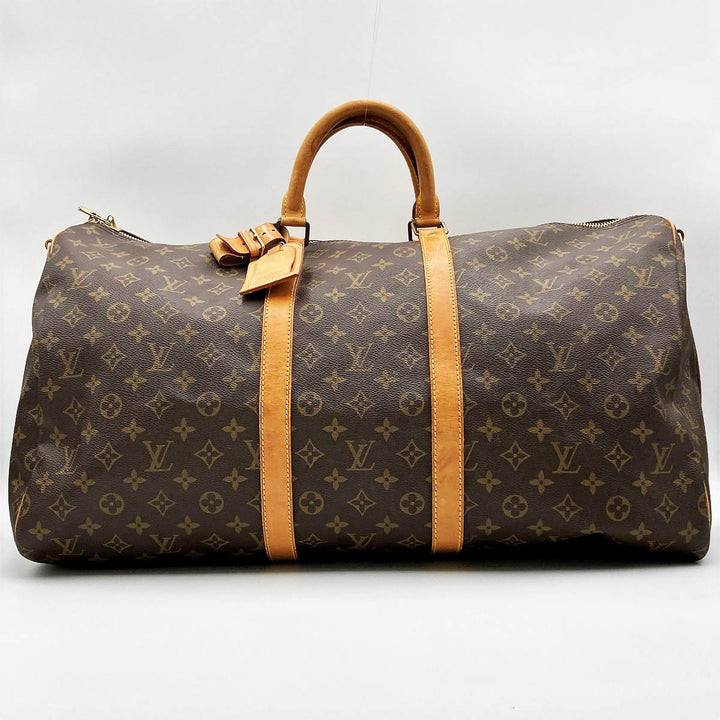 LOUIS VUITTON ルイ・ヴィトン 
 キーポル・バンドリエール55 M41414 ボストンバッグ 
PVC ブラウン