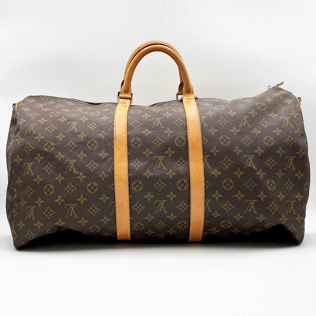 LOUIS VUITTON ルイ・ヴィトン 
 キーポル・バンドリエール55 M41414 ボストンバッグ 
PVC ブラウン