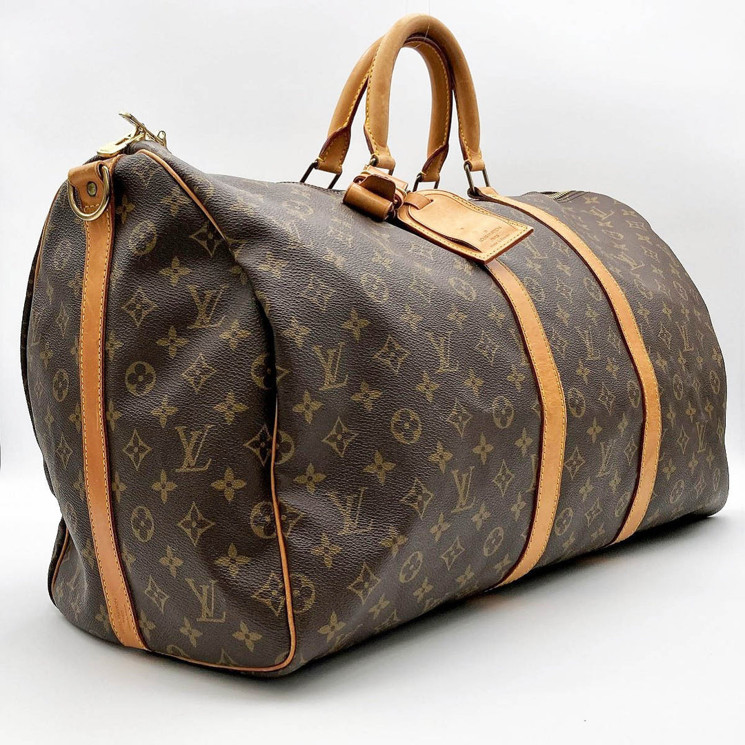 LOUIS VUITTON ルイ・ヴィトン 
 キーポル・バンドリエール55 M41414 ボストンバッグ 
PVC ブラウン