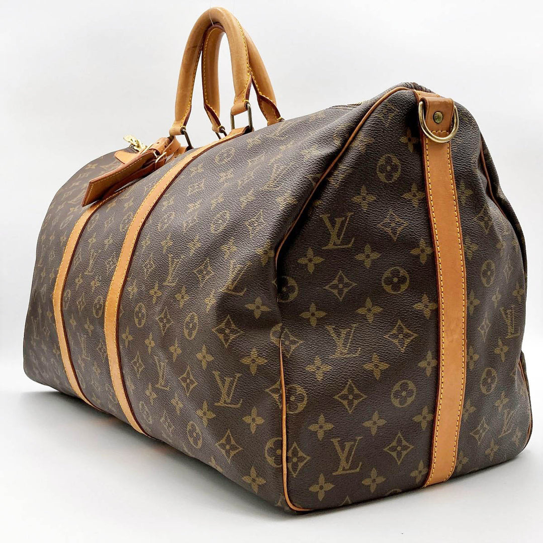 LOUIS VUITTON ルイ・ヴィトン 
 キーポル・バンドリエール55 M41414 ボストンバッグ 
PVC ブラウン
