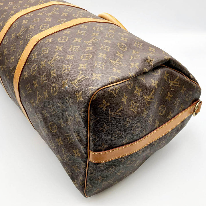 LOUIS VUITTON ルイ・ヴィトン 
 キーポル・バンドリエール55 M41414 ボストンバッグ 
PVC ブラウン