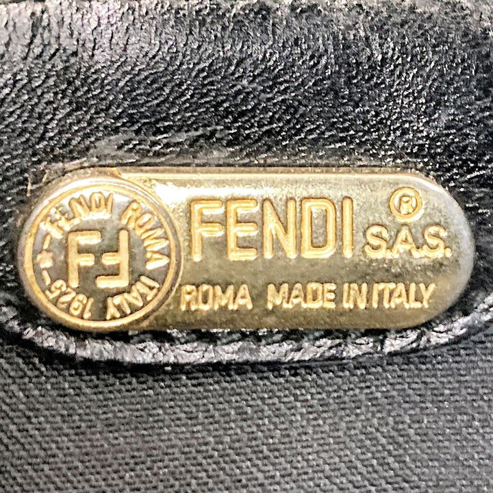 FENDI フェンディ 
 ハンドバッグ 
ナイロン/レザー  ブラック