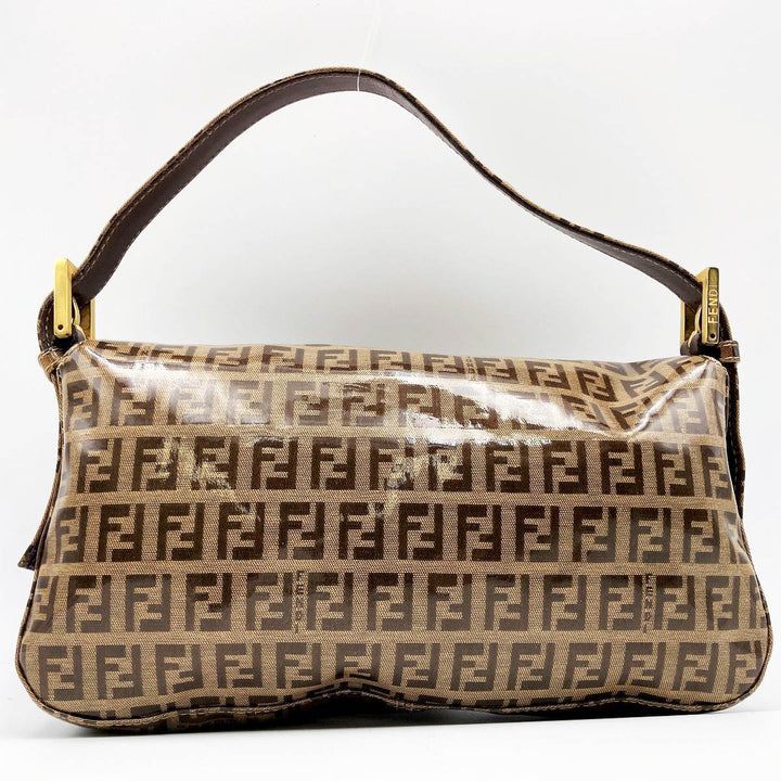 FENDI フェンディ 
 マンマバケット 2228Z6424 ショルダーバッグ 
エナメル/レザー  ブラウン